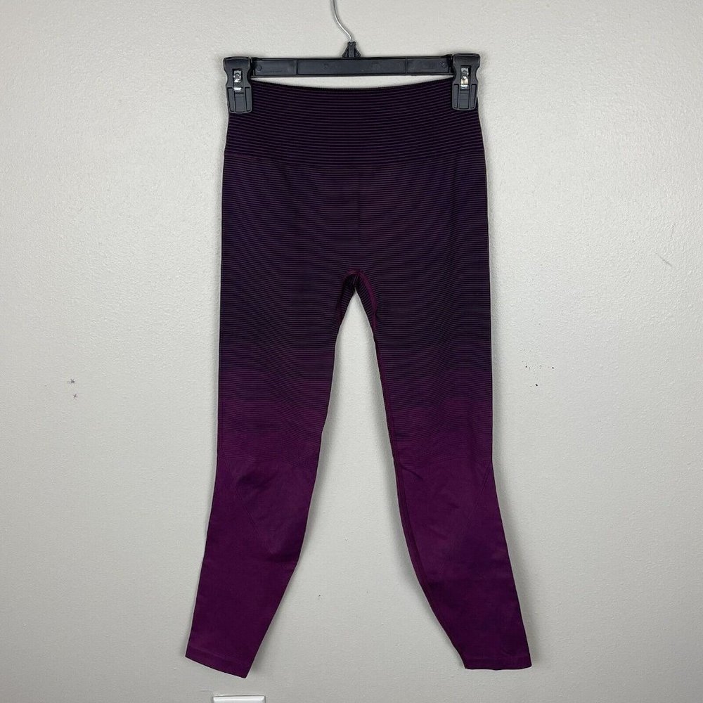 Lululemon Ebb to Train Tight Women's Size 6 Wash Marvel Purple Black Striped